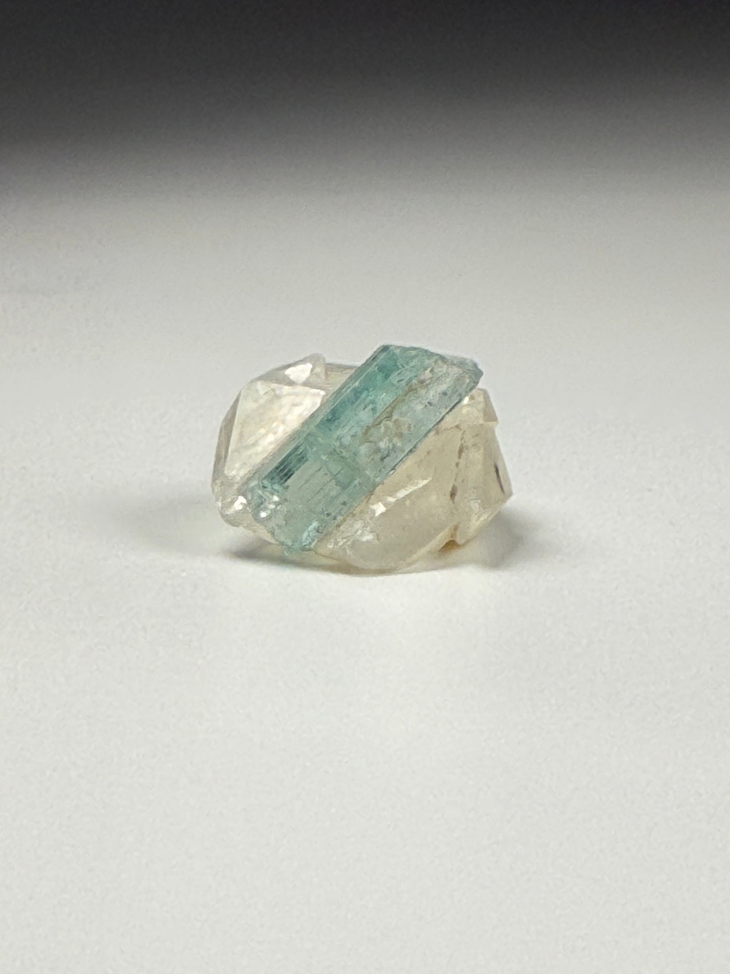 Green Beryl on Quartz