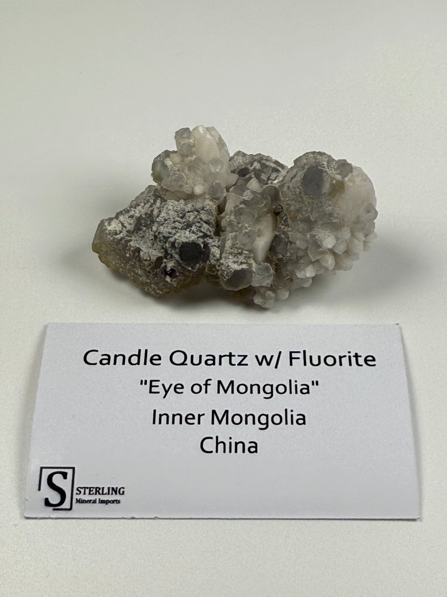 Candle Quartz w/Fluorite