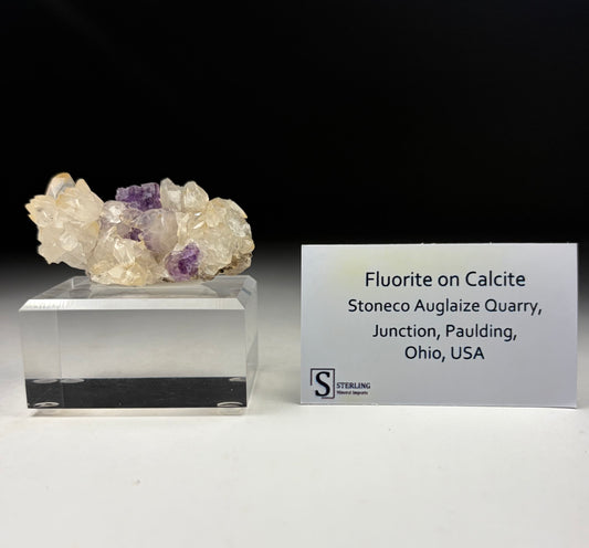 Fluorite on Calcite
