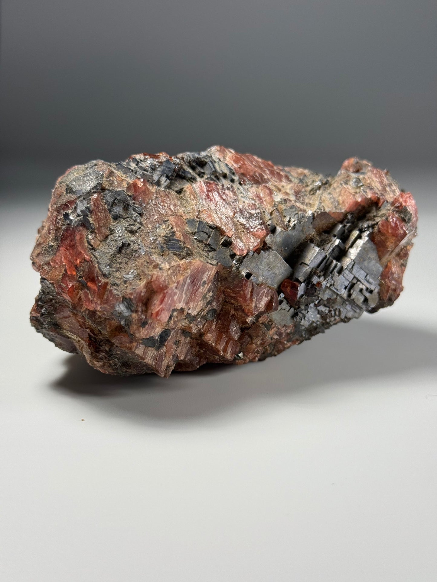 Rhodonite with Galena
