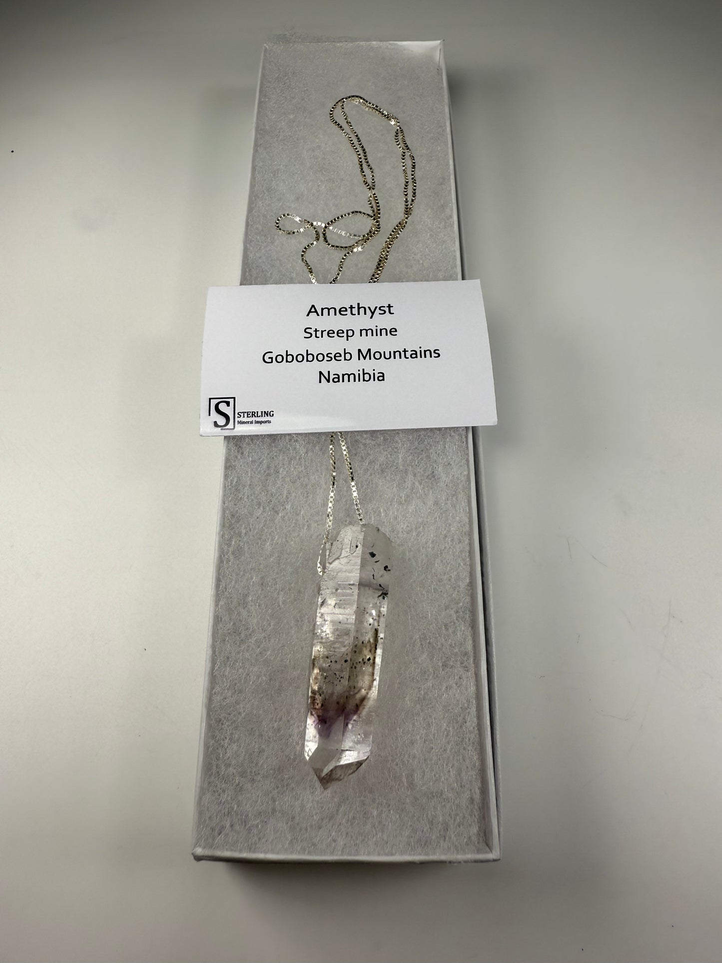 Amethyst Pendant with Chain