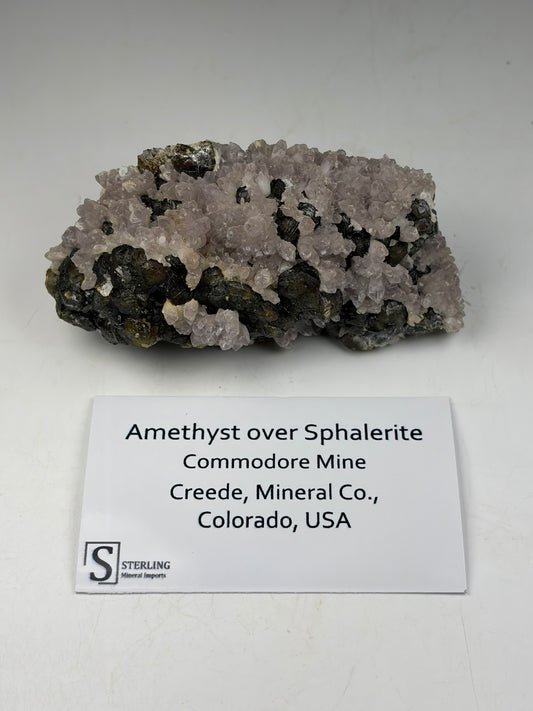 Amethyst over Sphalerite