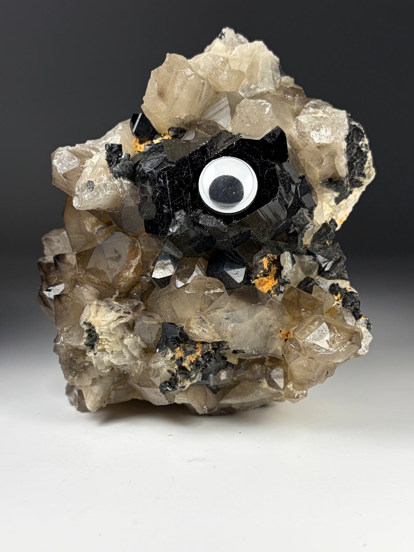 Black Tourmaline w/ Smoky Quartz