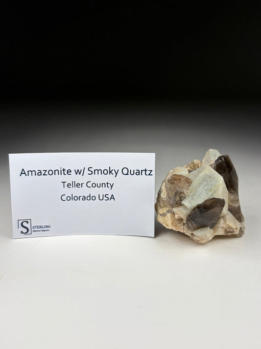 Amazonite w/ Smoky Quartz