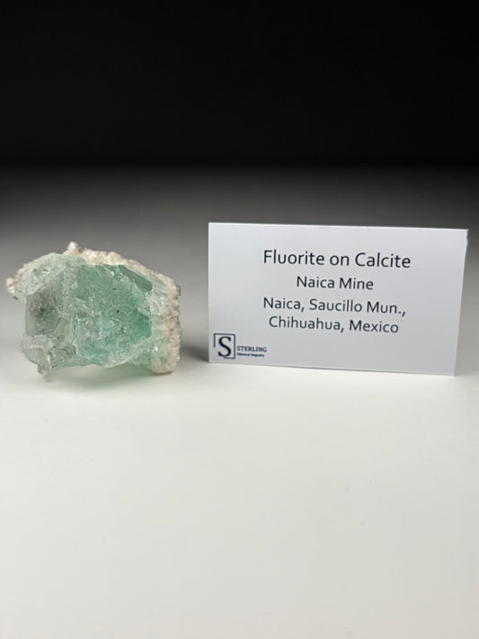 Fluorite on Calcite