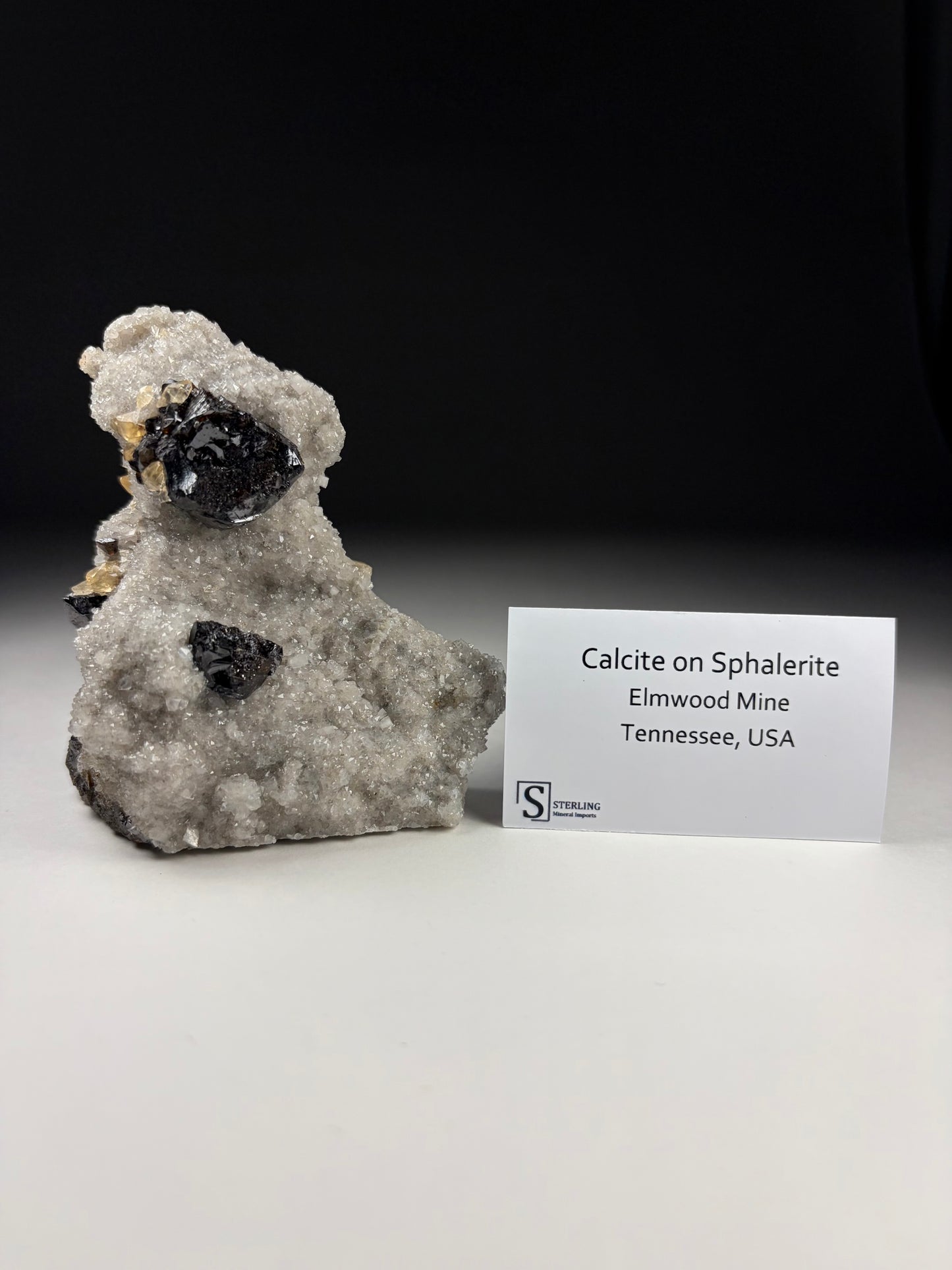 Calcite on Sphalerite - Tennessee