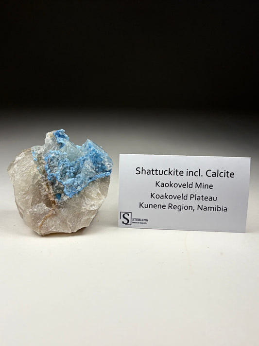 Shattuckite incl. Calcite