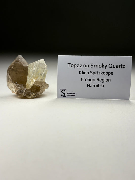 Topaz on Smoky Quartz