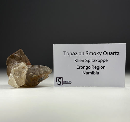 Topaz on Smoky Quartz
