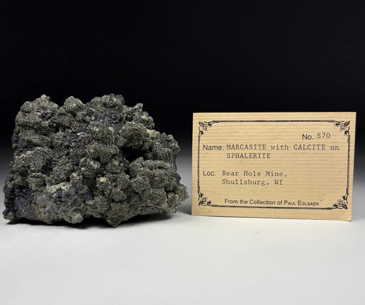 Marcasite and Calcite on Sphalerite