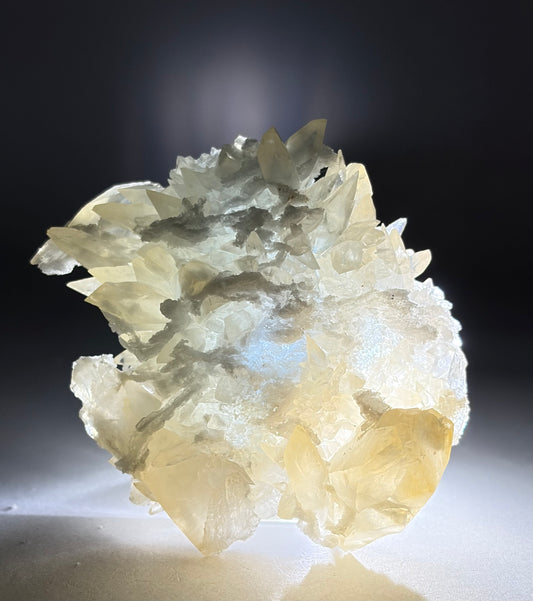 Calcite on Fluorite - Illinois
