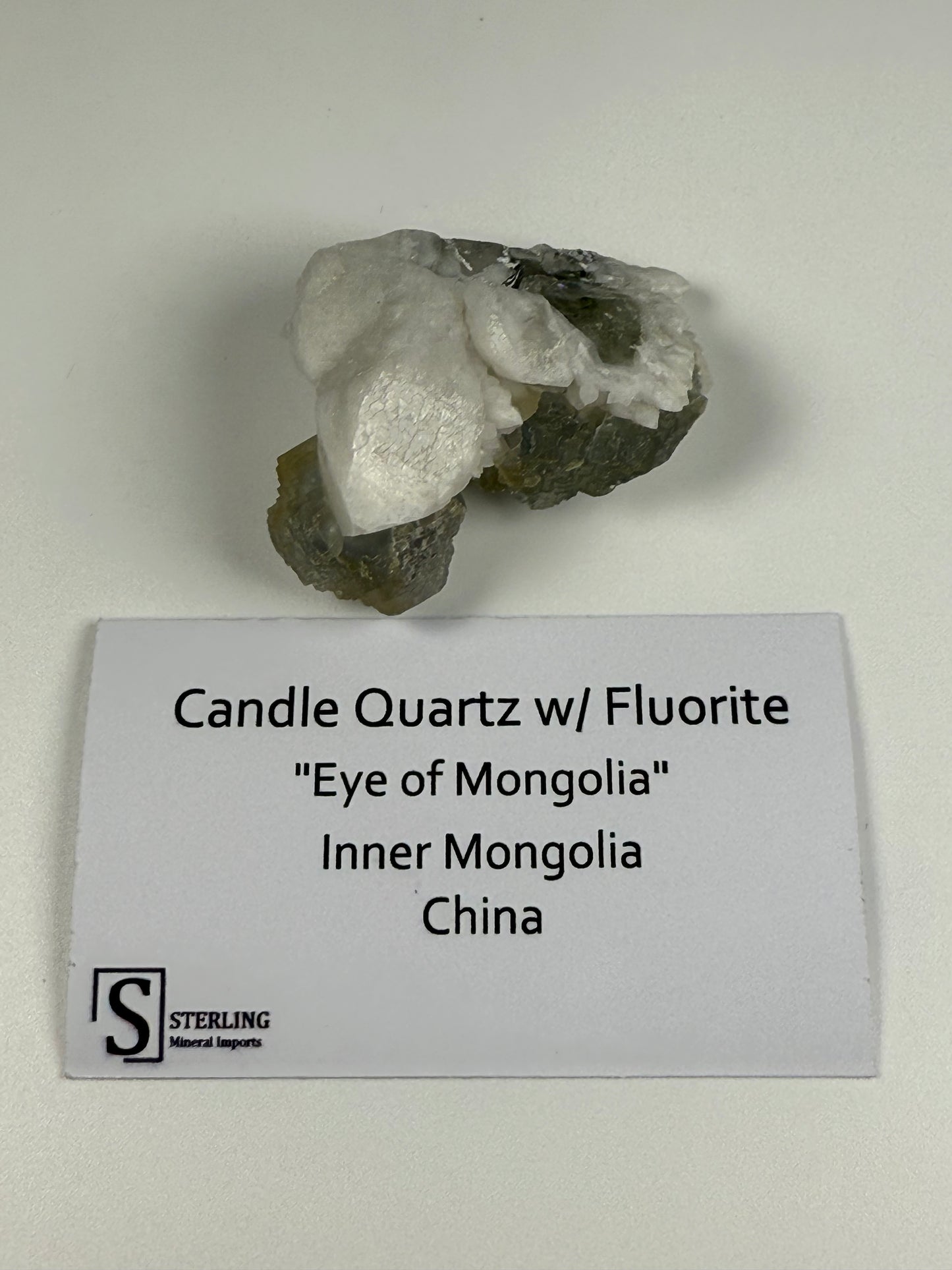 Candle Quartz w/Fluorite