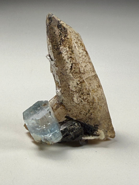 Aquamarine with Smokey Quartz