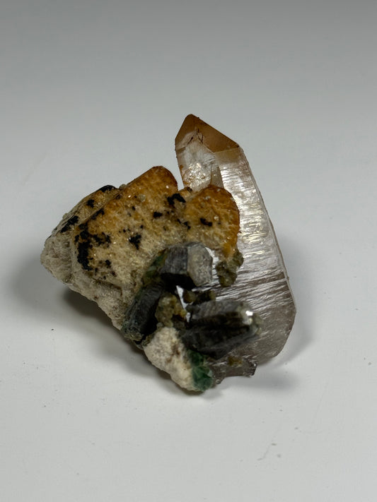 Fluorite w/Smoky Quartz and Feldspar