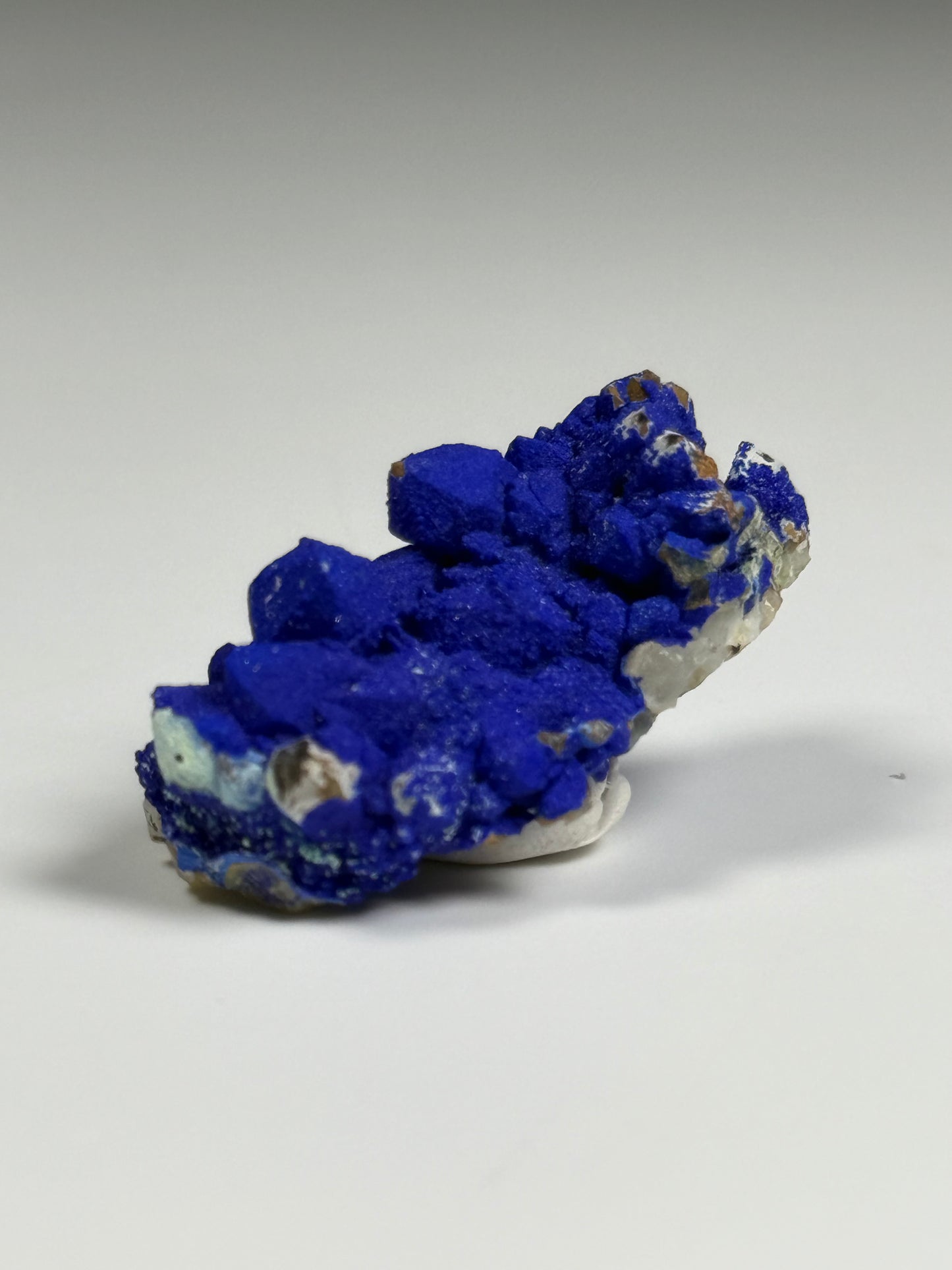 Azurite on Quartz