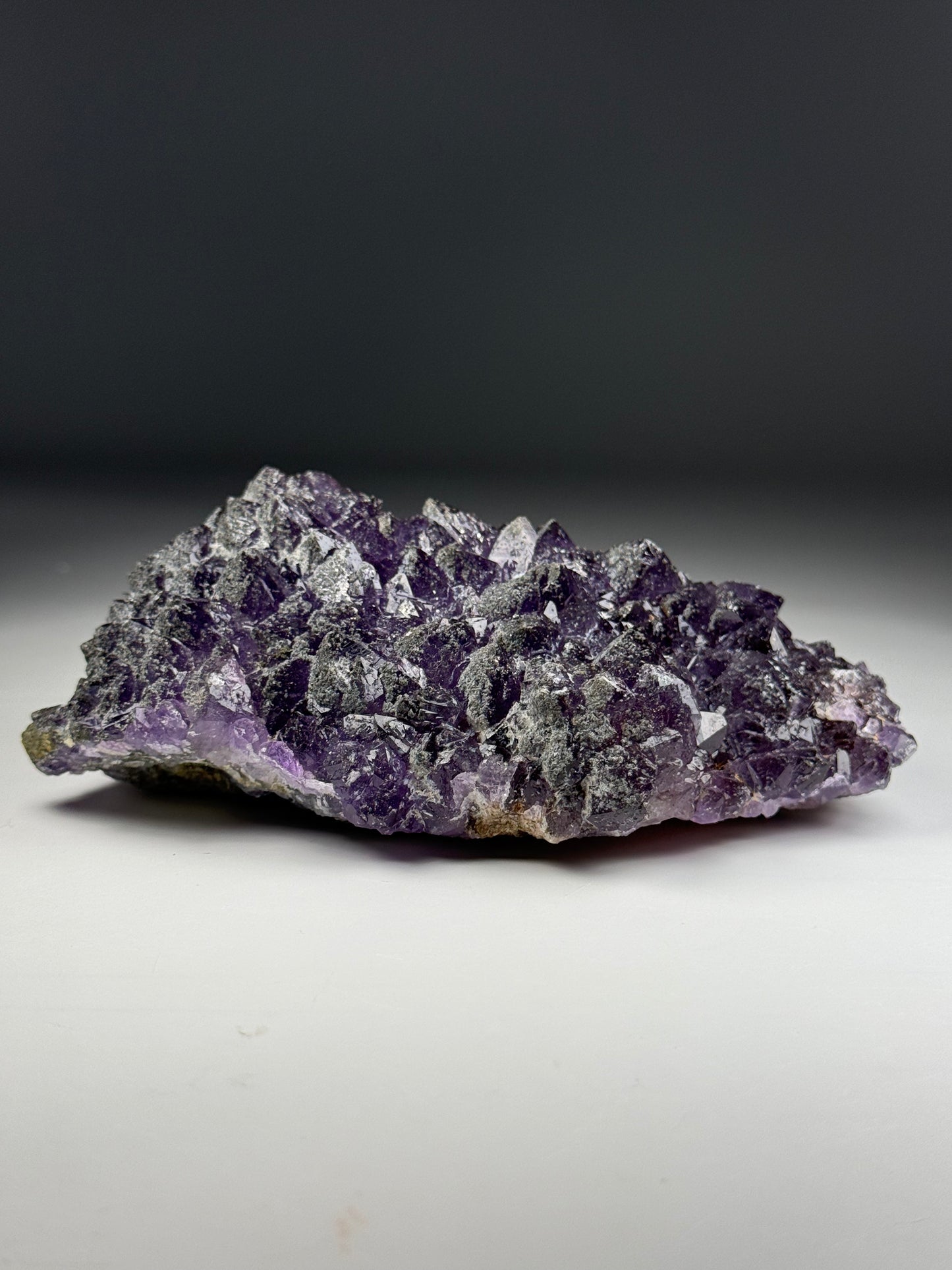 Amethyst on Fluorite
