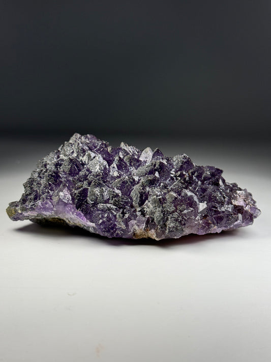 Amethyst on Fluorite