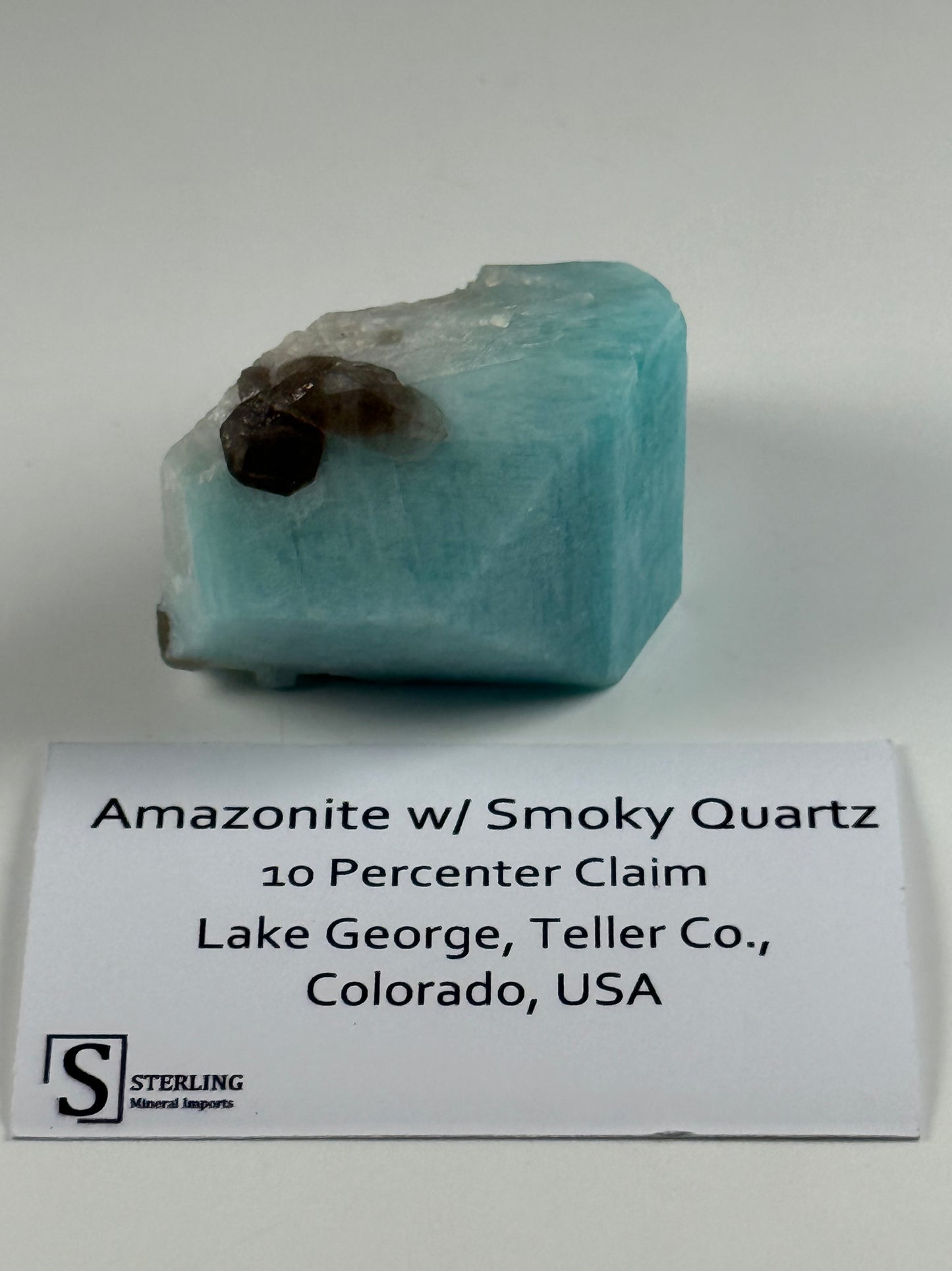 Amazonite with Smoky Quartz