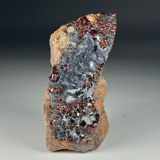 Spessartine Garnet on Galena