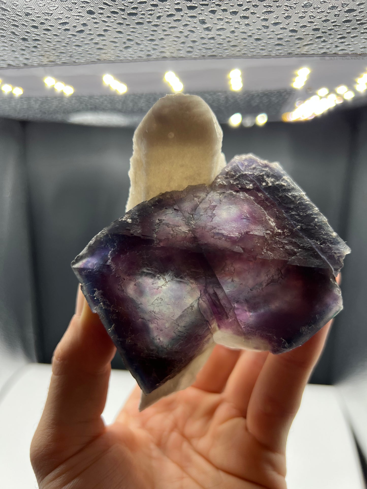 Candle Quarts W/ Fluorite