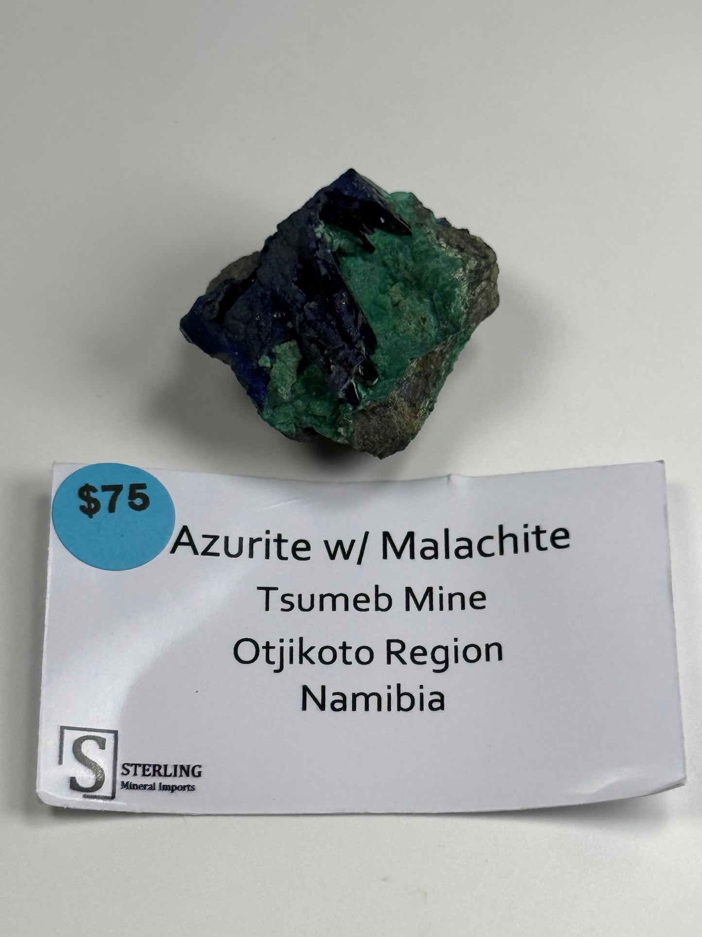 Azurite w/Malachite