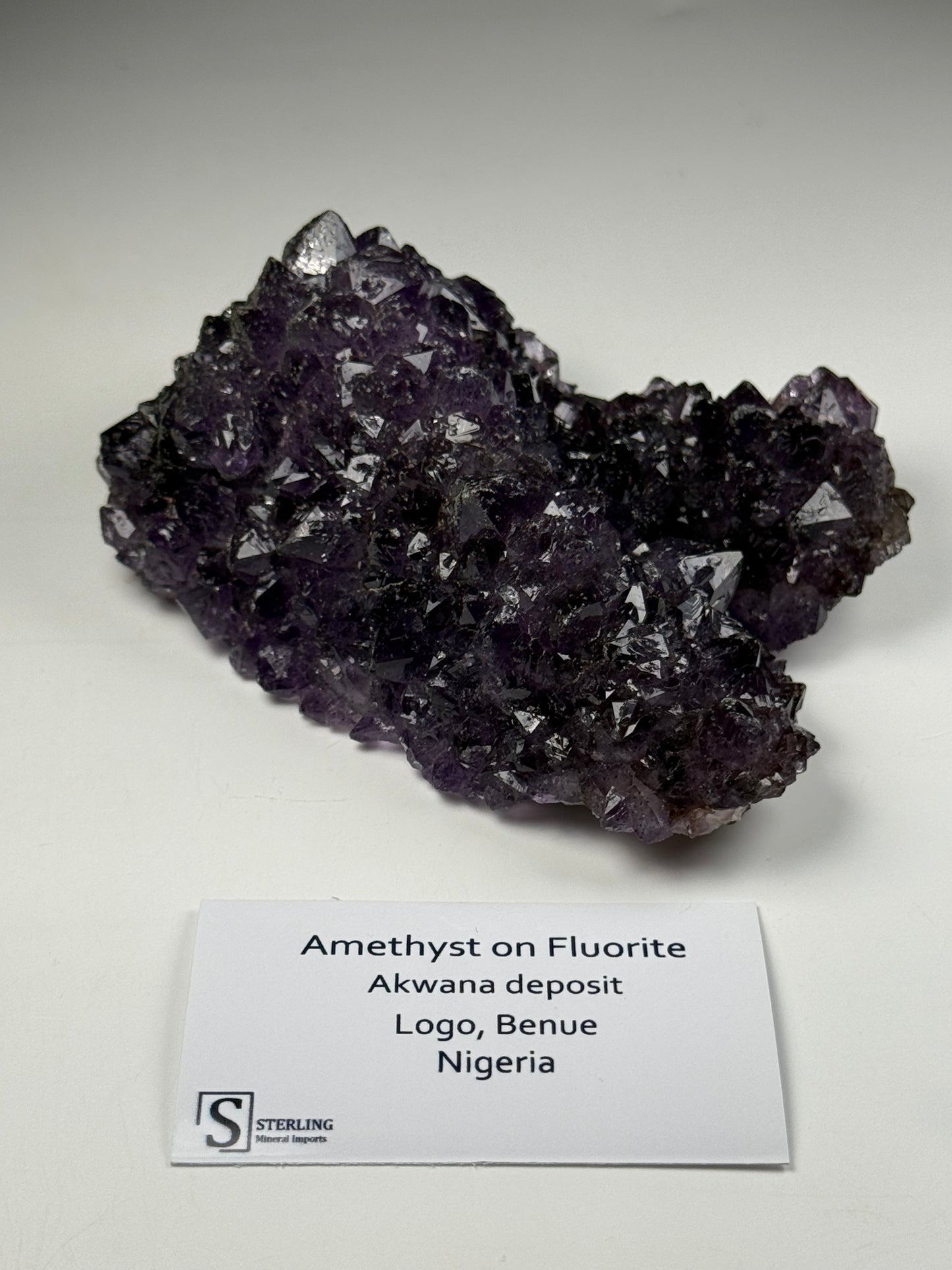Amethyst on Fluorite