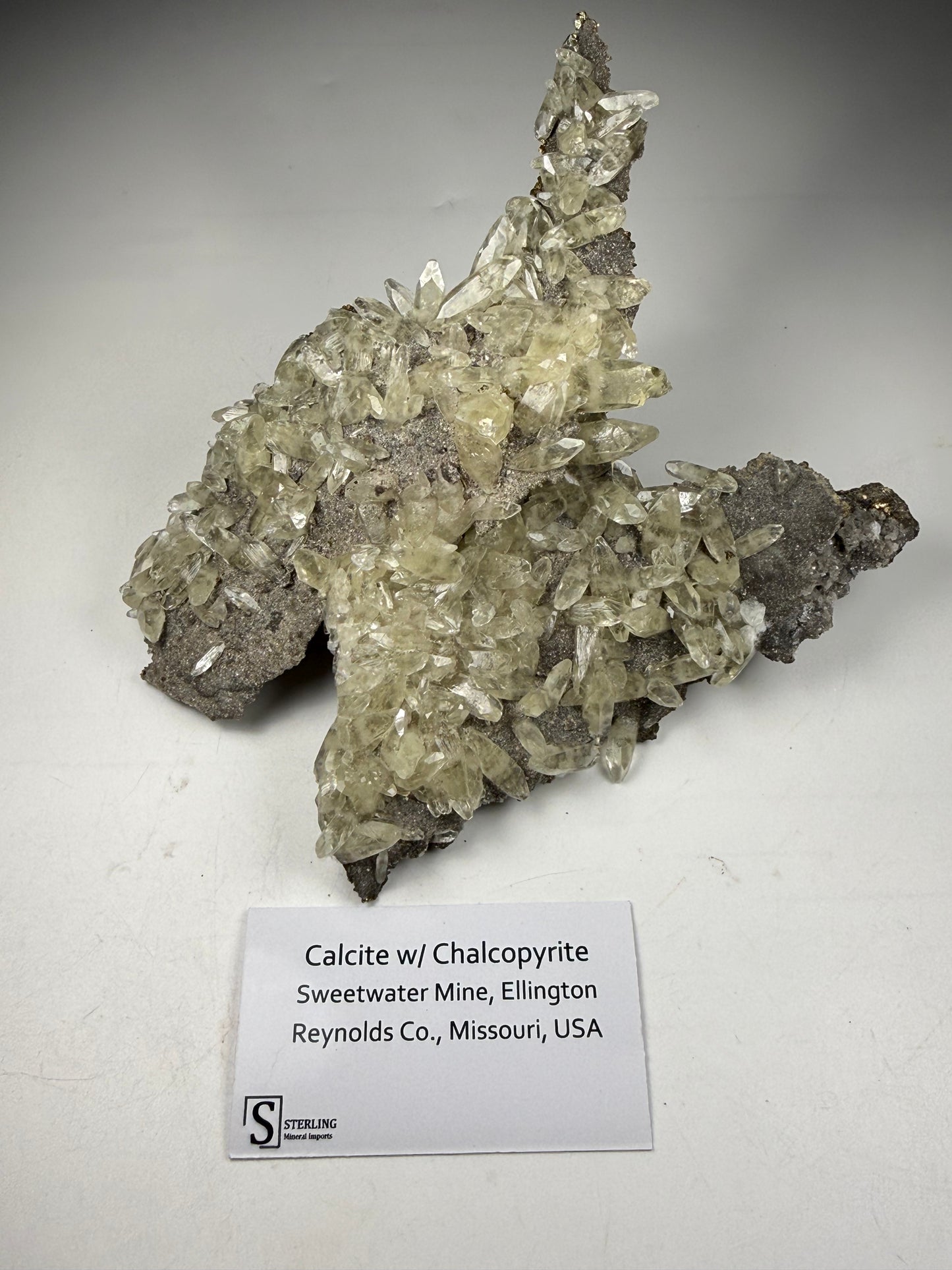 Calcite w/ Chalcopyrite