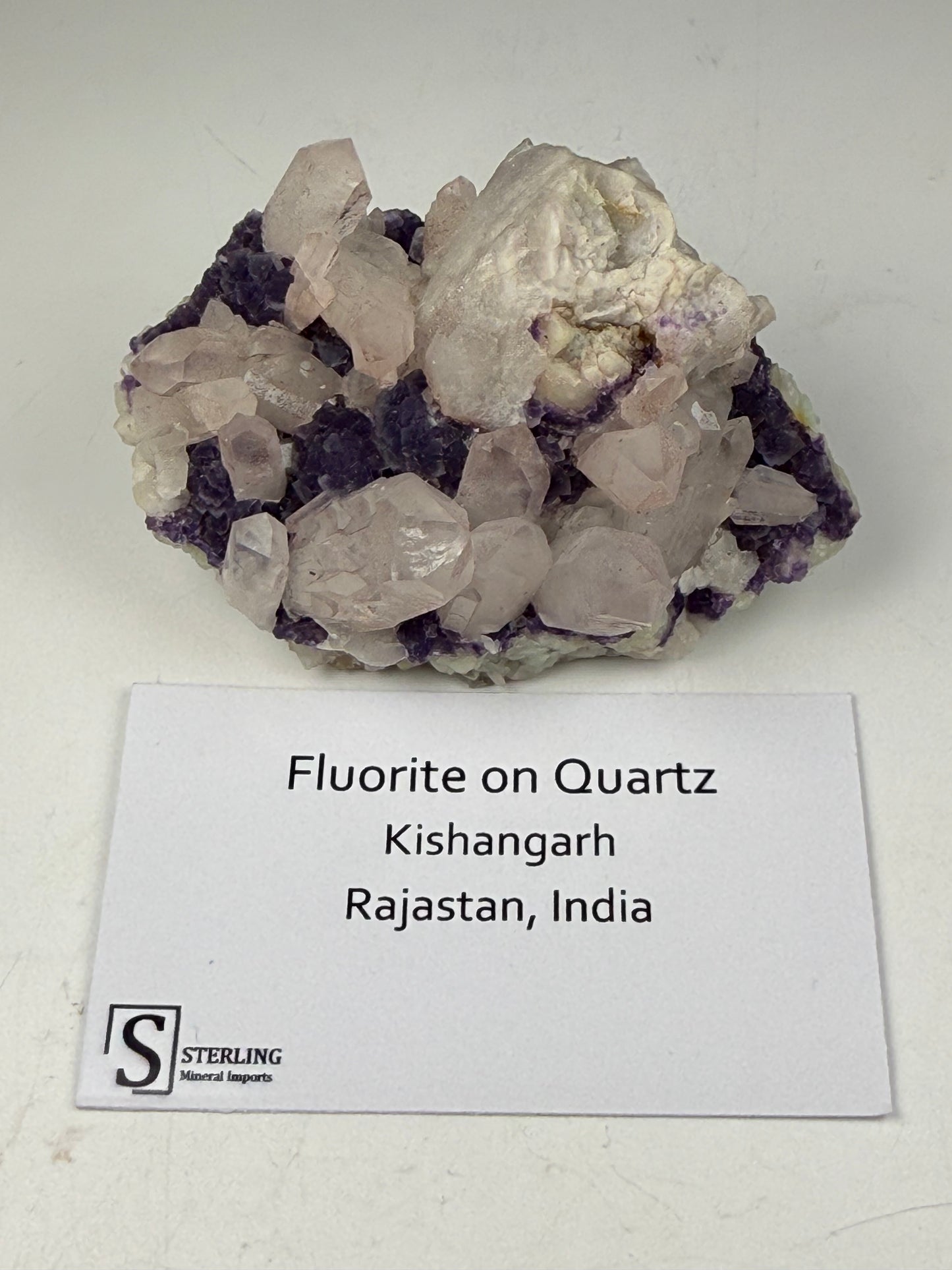 Fluorite on Quartz