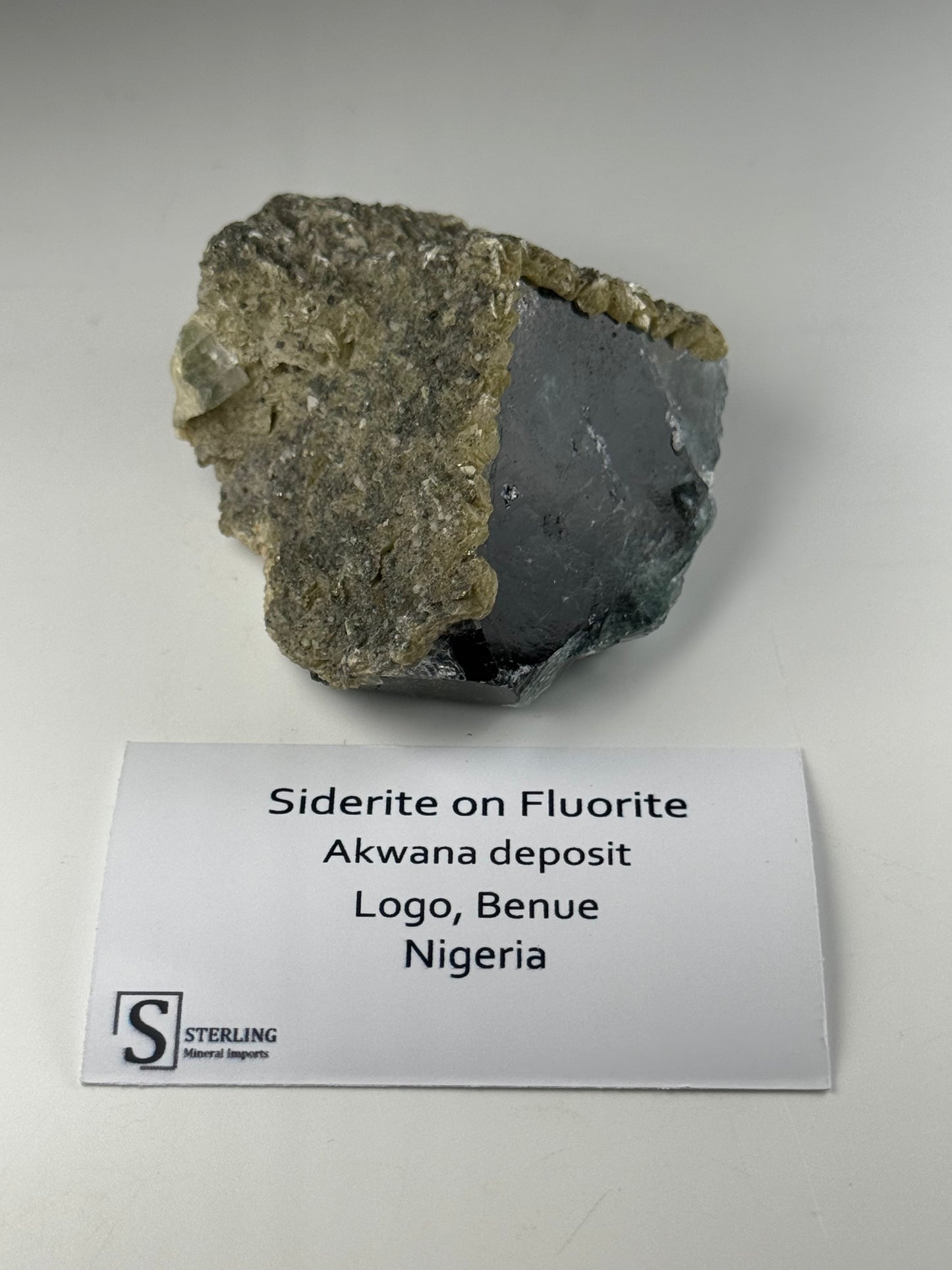 Siderite on Fluorite