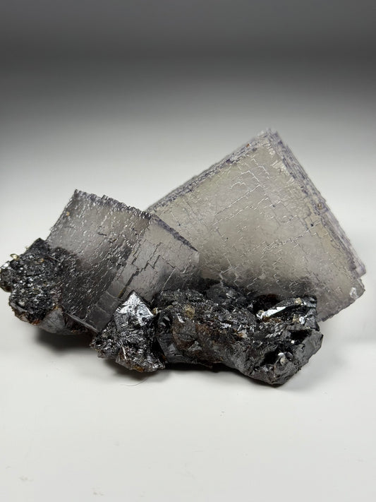 Fluorite on Sphalerite