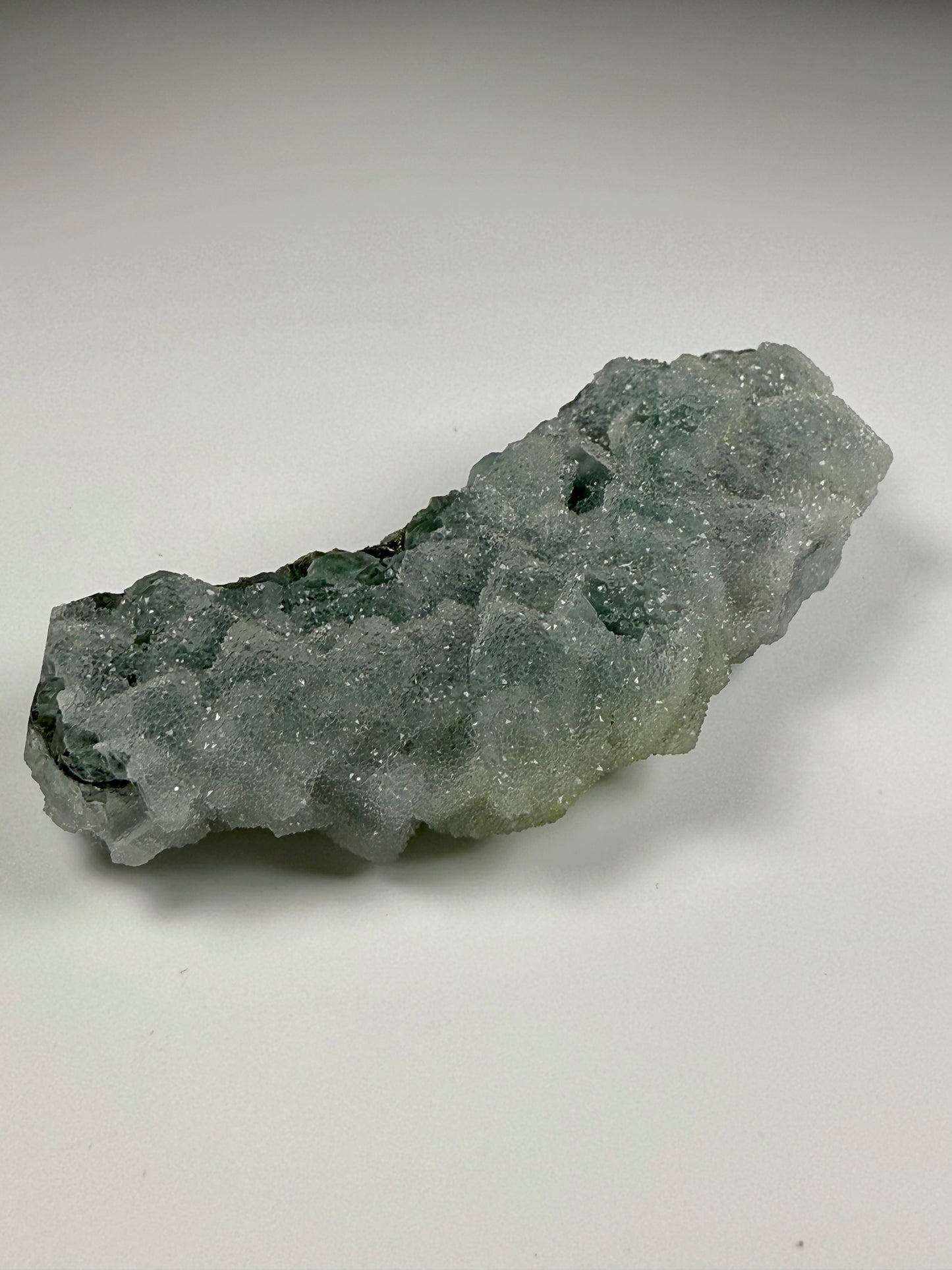 Quartz on Fluorite