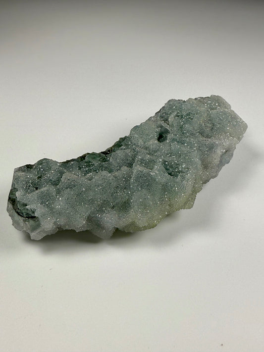 Quartz on Fluorite
