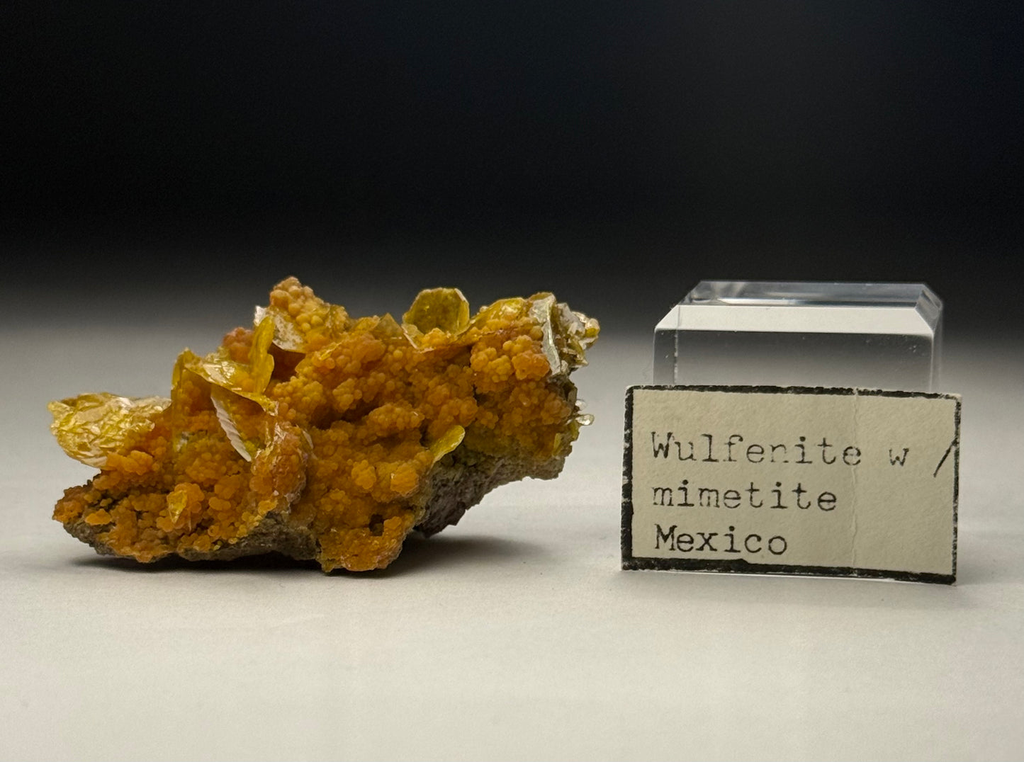 Wulfenite w/ Mimetite