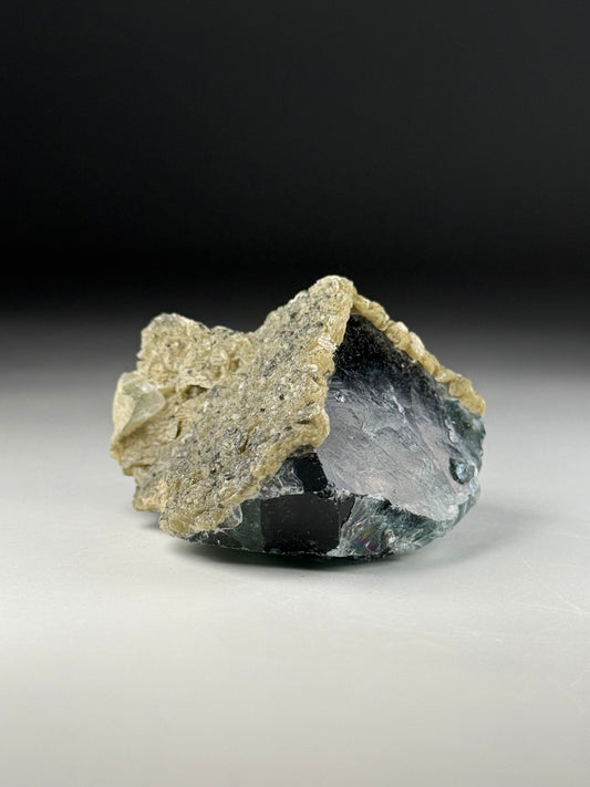 Siderite on Fluorite