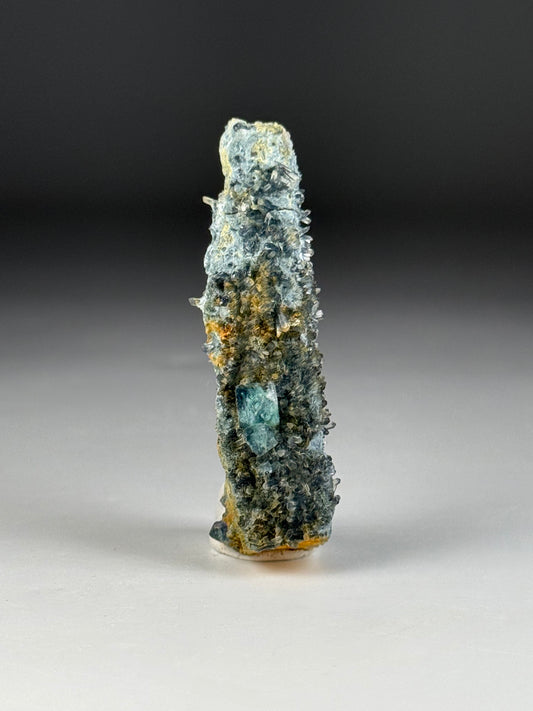Foitite on Feldspar w/ Lattice Quartz