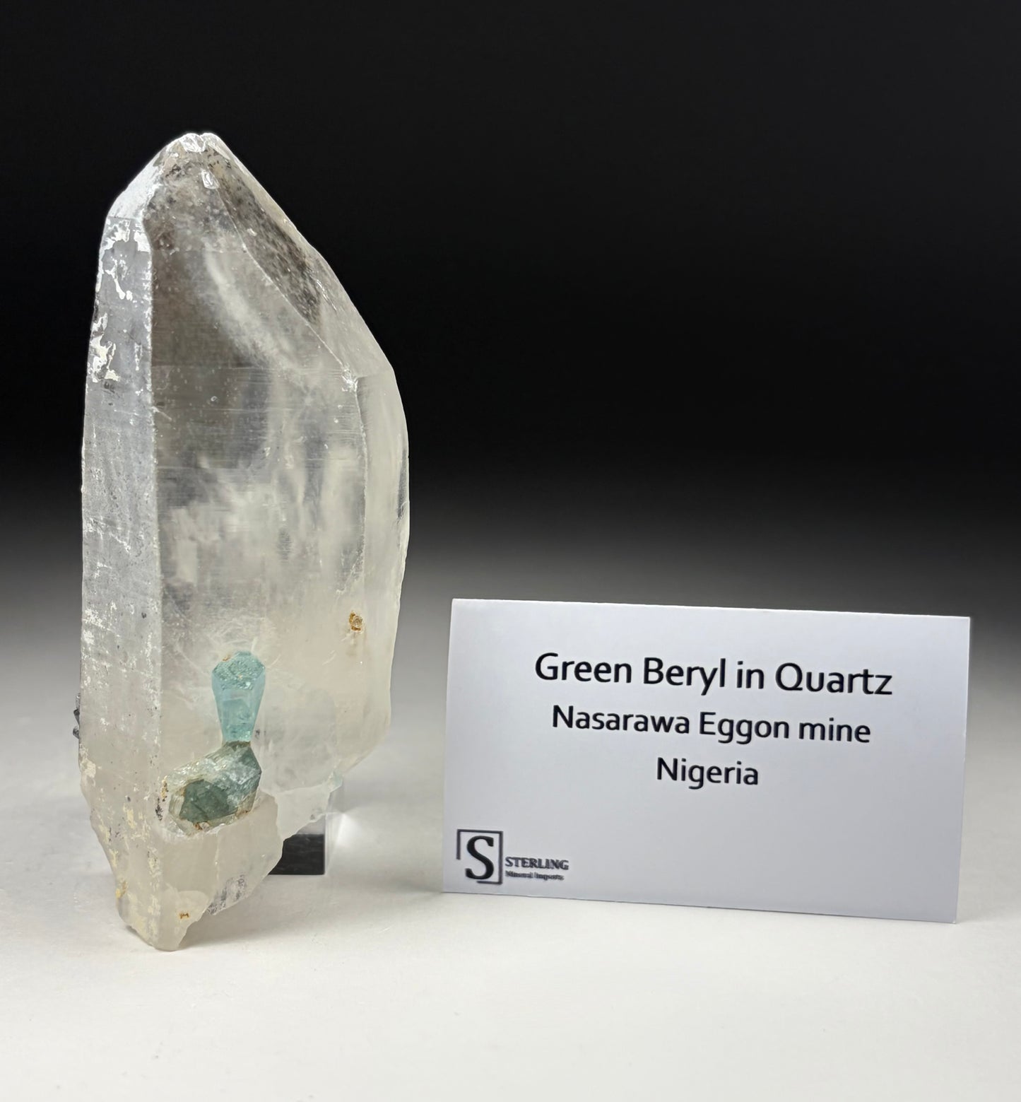 Green Beryl in Quartz