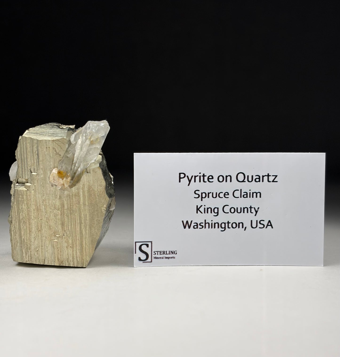 Pyrite on Quartz