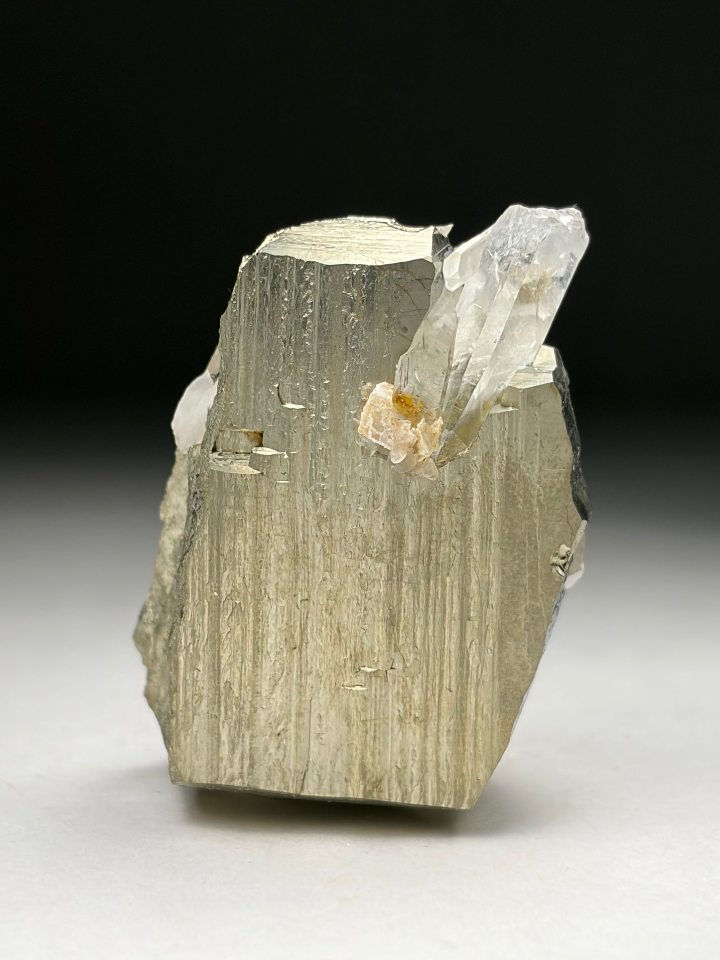 Pyrite on Quartz