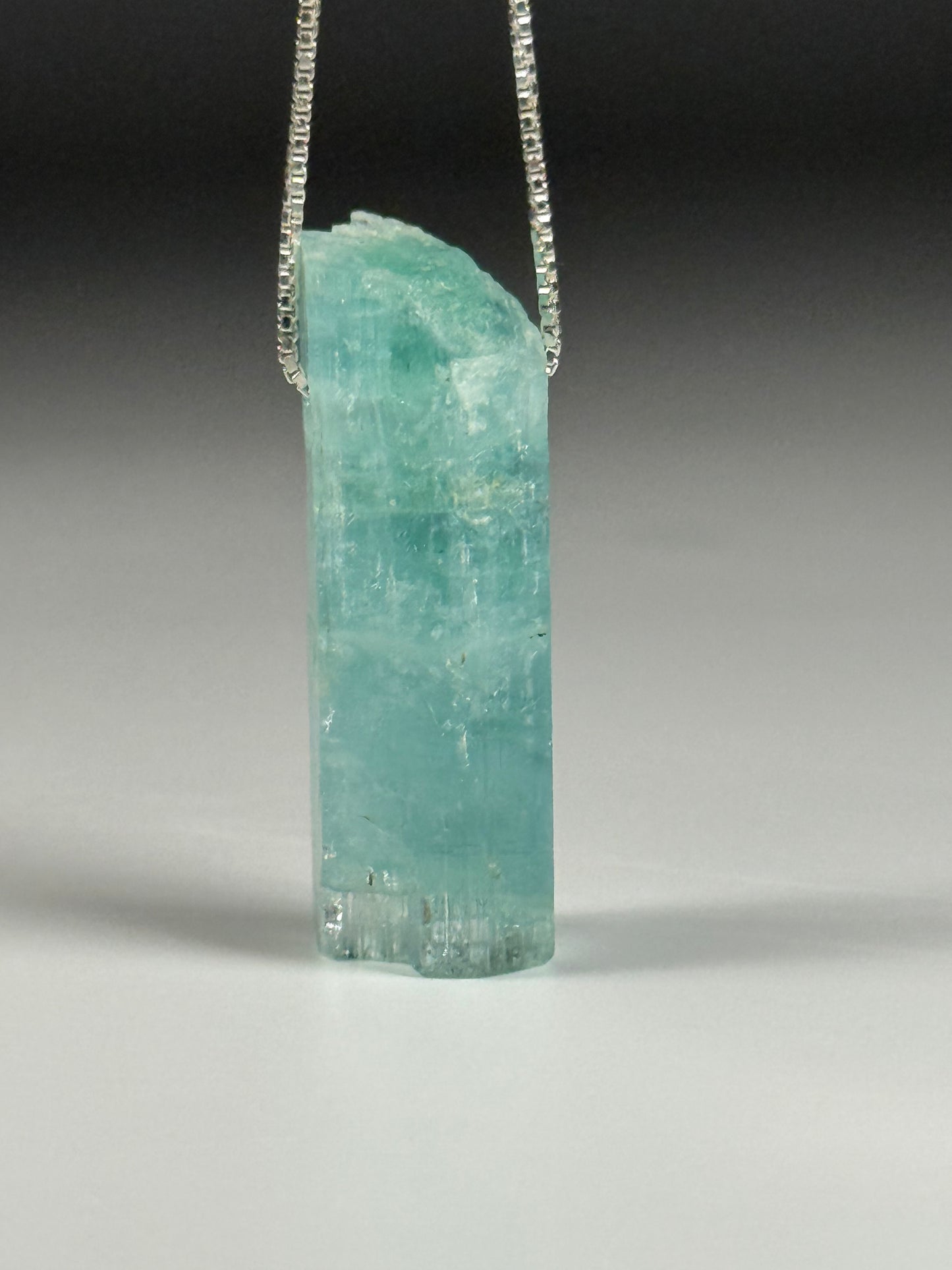 Green Beryl Pendant with Chain