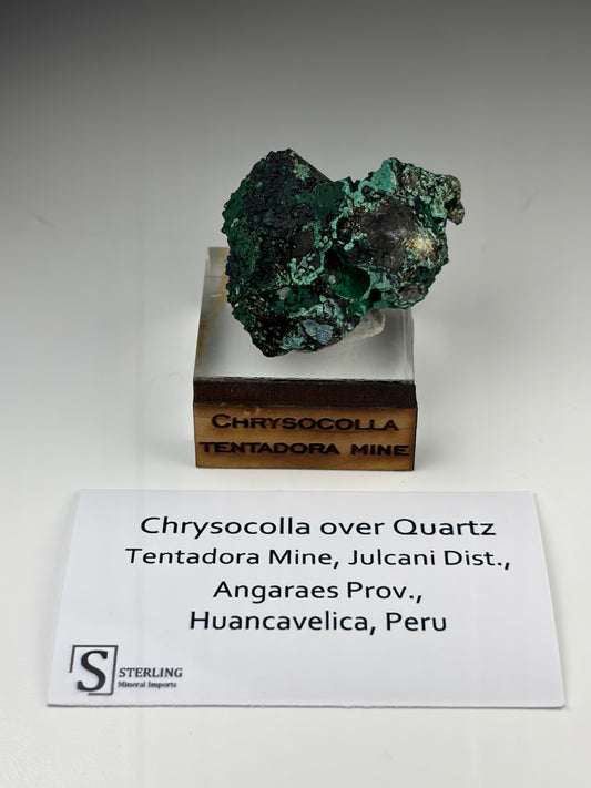 Chrysocolla over Quartz