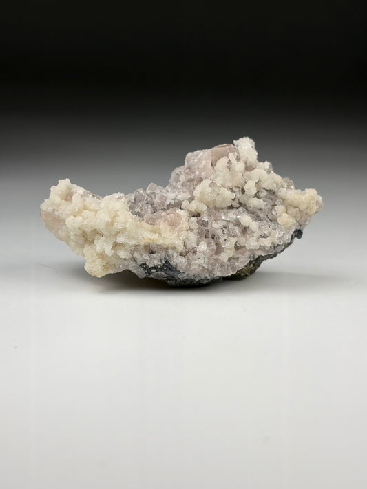 Calcite on Fluorite