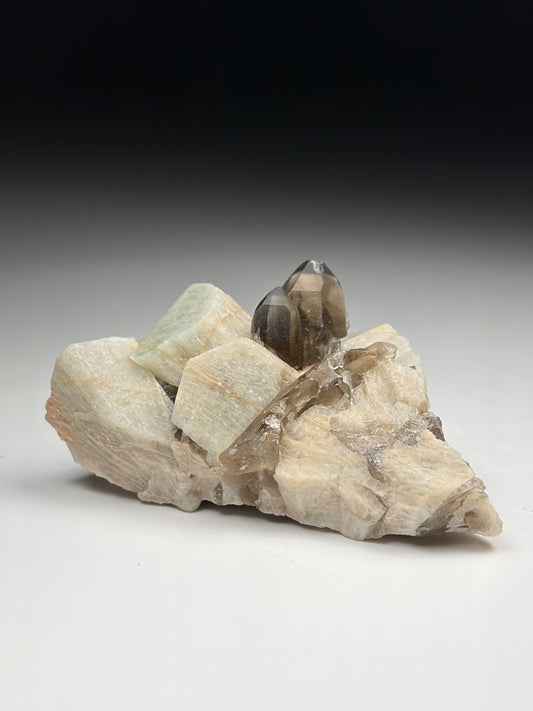 Amazonite w/ Smoky Quartz