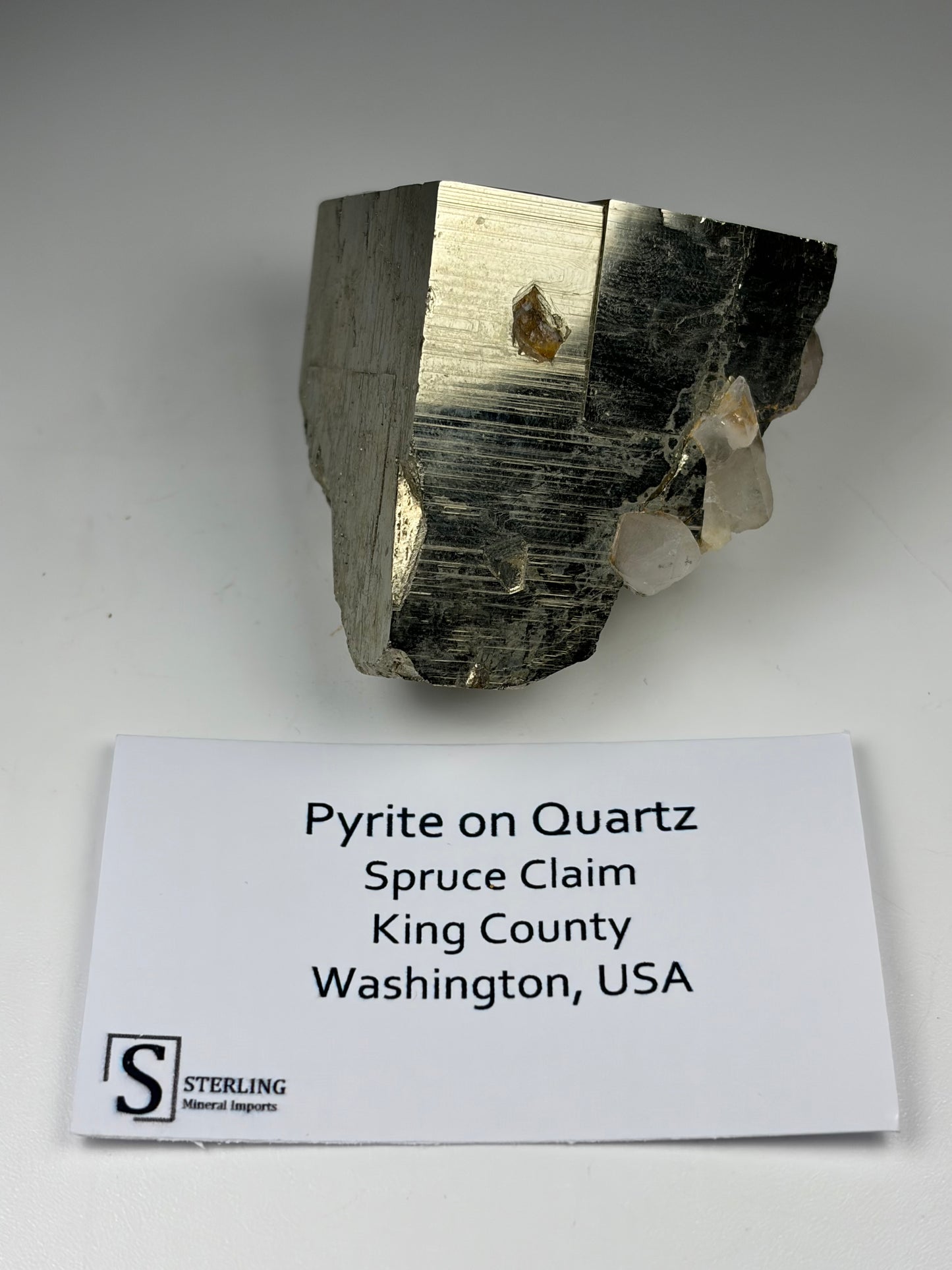 Pyrite on Quartz