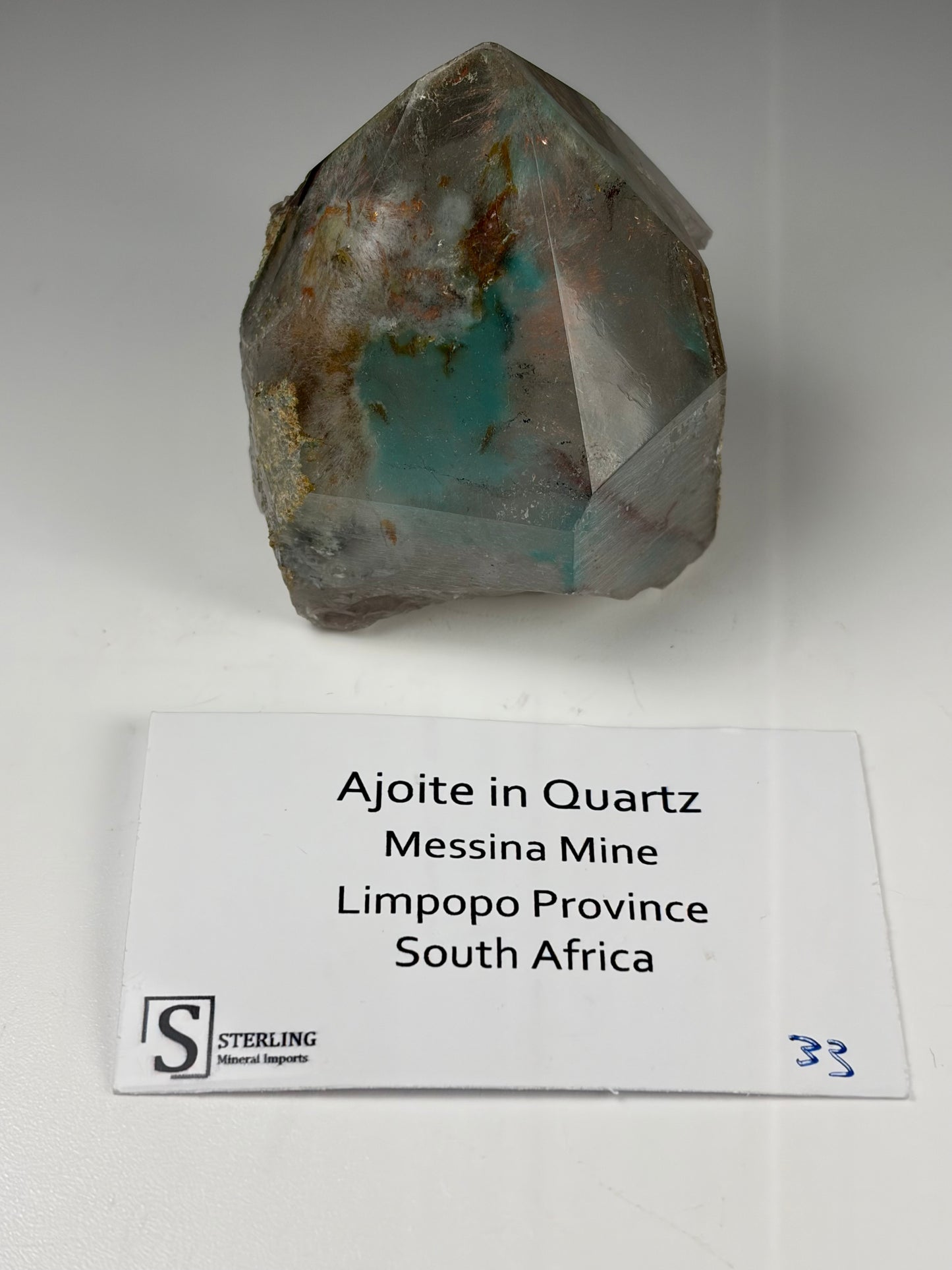 Ajoite in Quartz