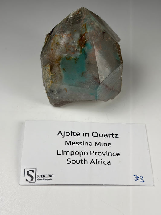 Ajoite in Quartz