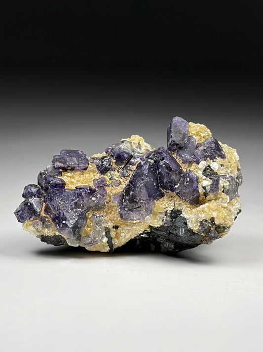 Fluorite on Muscovite