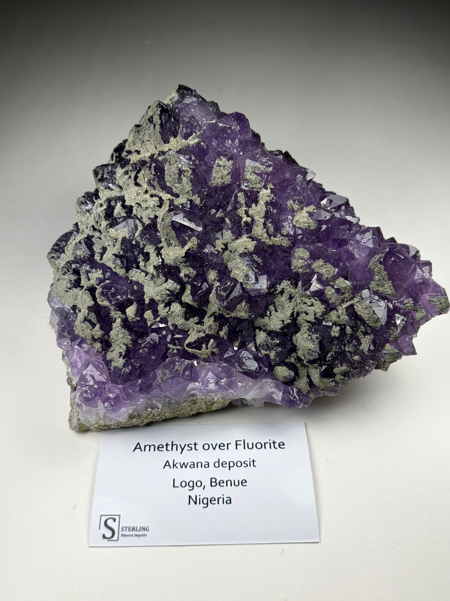 Amethyst over Fluorite