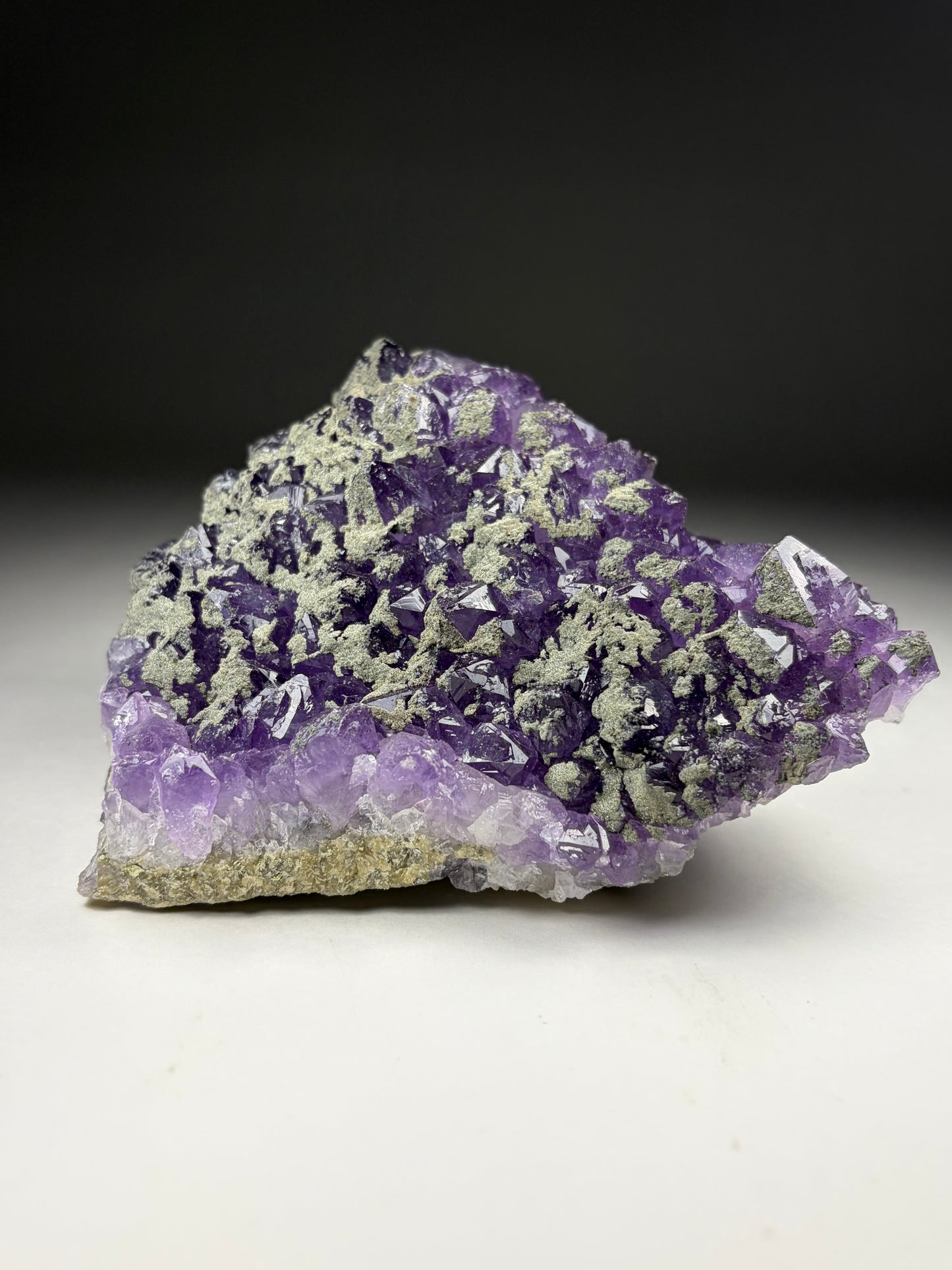 Amethyst over Fluorite