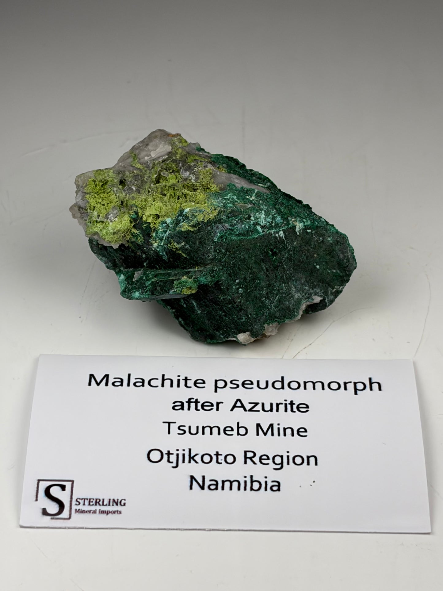 Malachite pseudomorph after Azurite