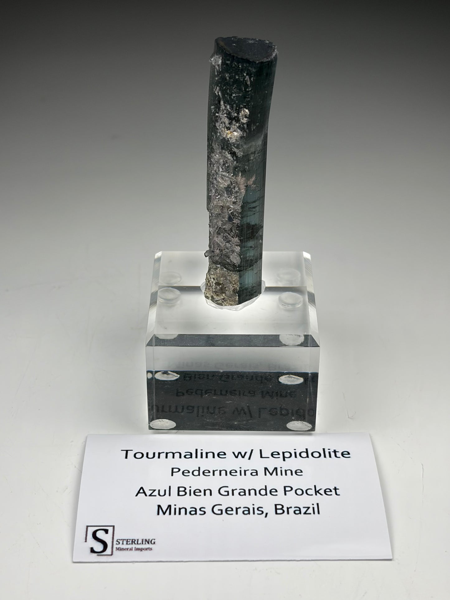 Tourmaline w/ Lepidolite with Custom Stand